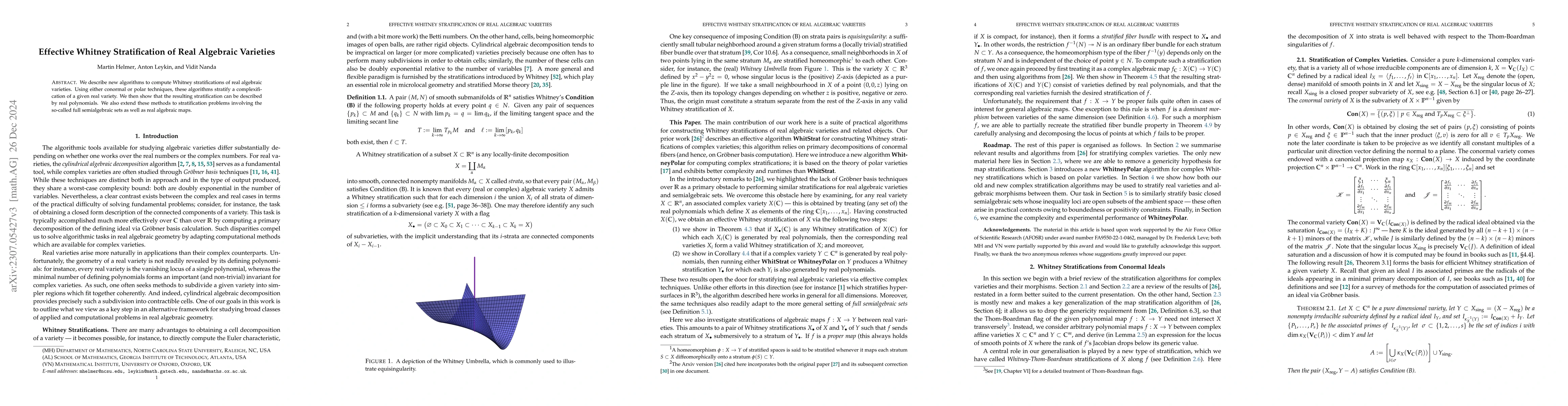 Thumbnail for Effective Whitney Stratification of Real Algebraic Varieties