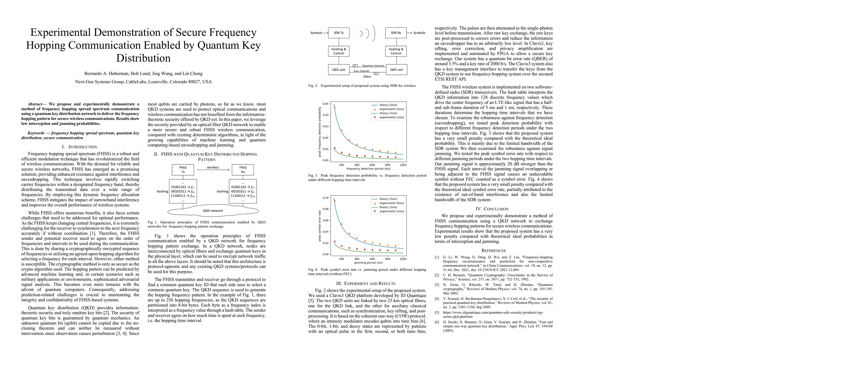 Thumbnail for Experimental Demonstration of Secure Frequency Hopping Communication
  Enabled by Quantum Key Distribution