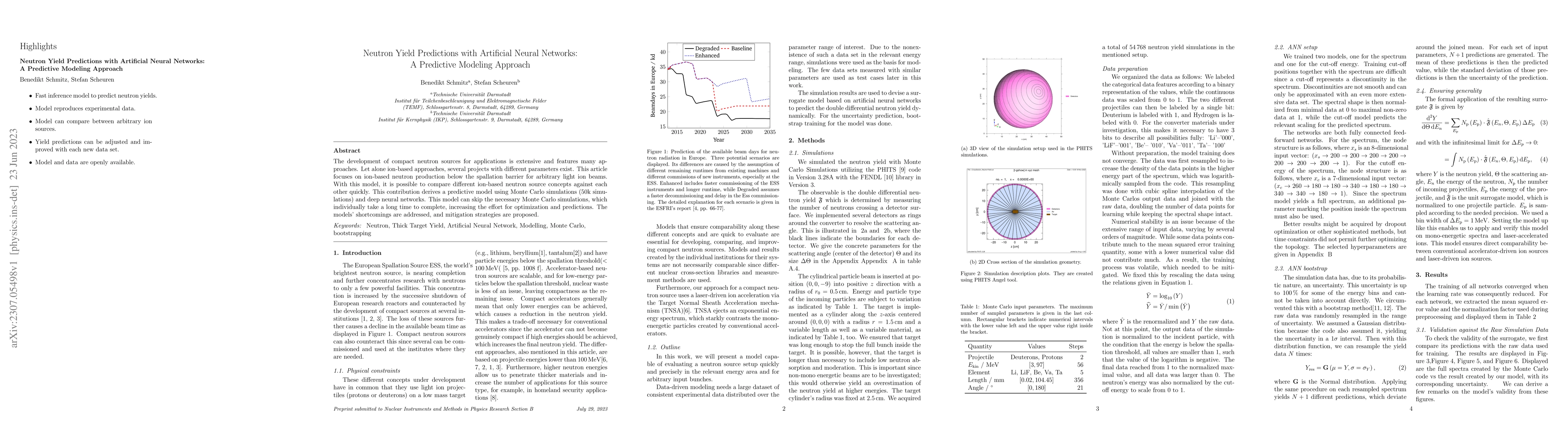 Thumbnail for Neutron Yield Predictions with Artificial Neural Networks: A Predictive
  Modeling Approach