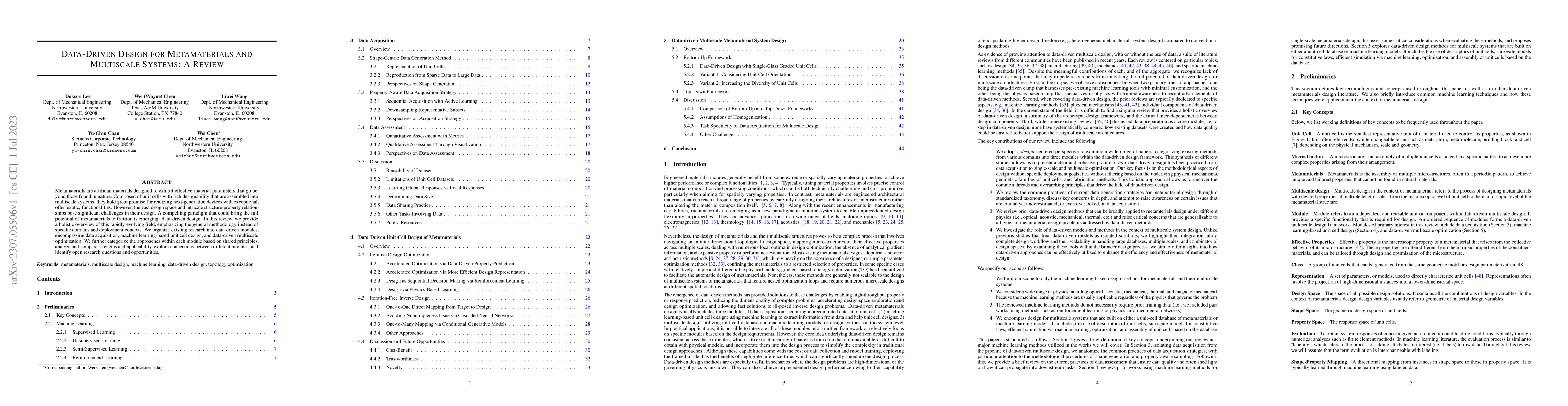 Thumbnail for Data-Driven Design for Metamaterials and Multiscale Systems: A Review