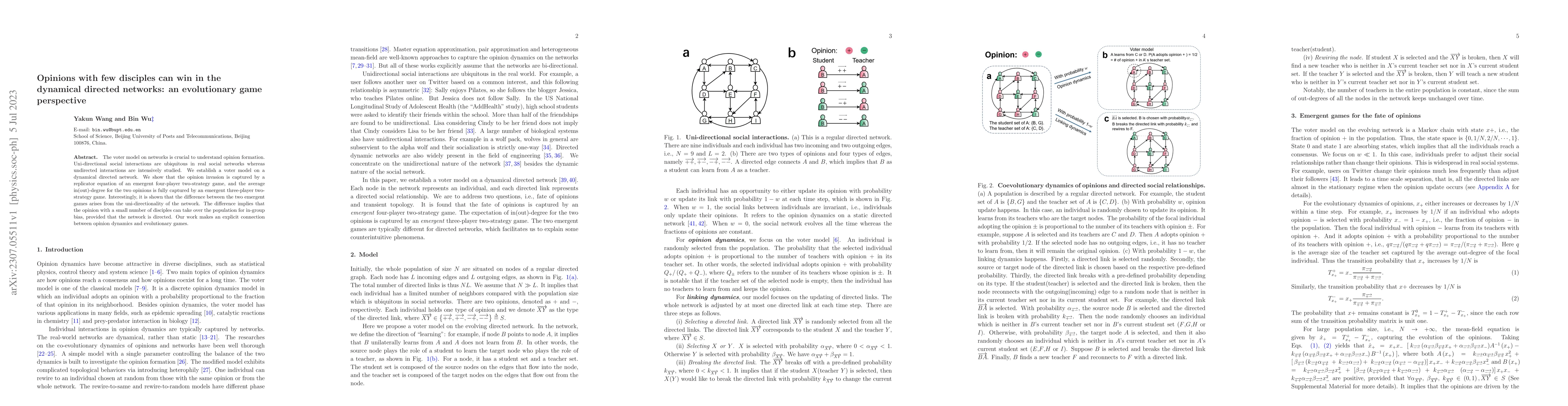 Thumbnail for Opinions with few disciples can win in the dynamical directed networks:
  an evolutionary game perspective