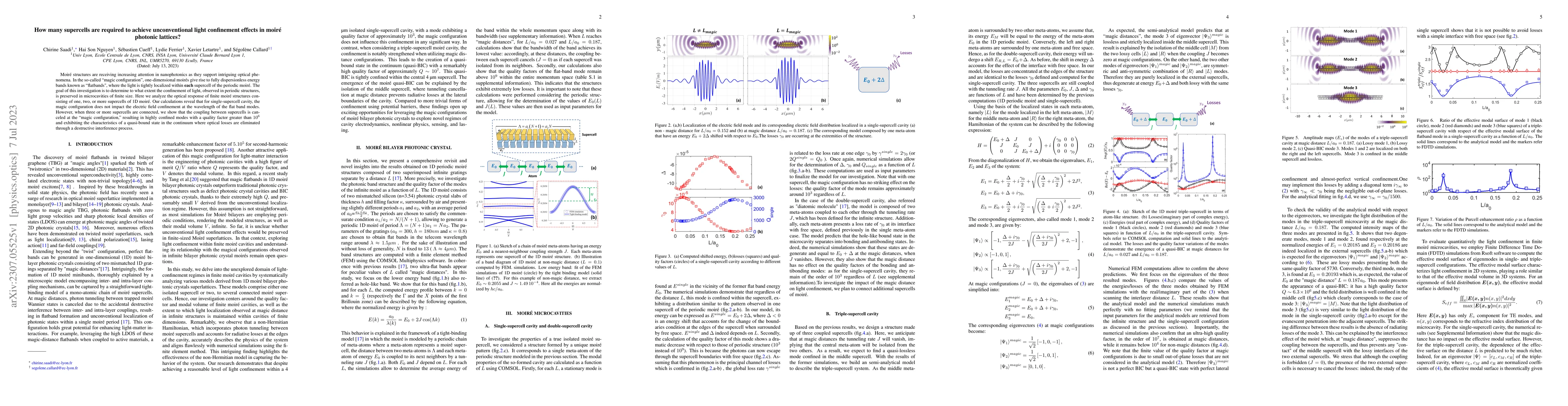 Thumbnail for How many supercells are required to achieve unconventional light
  confinement effects in moir\'e photonic lattices?