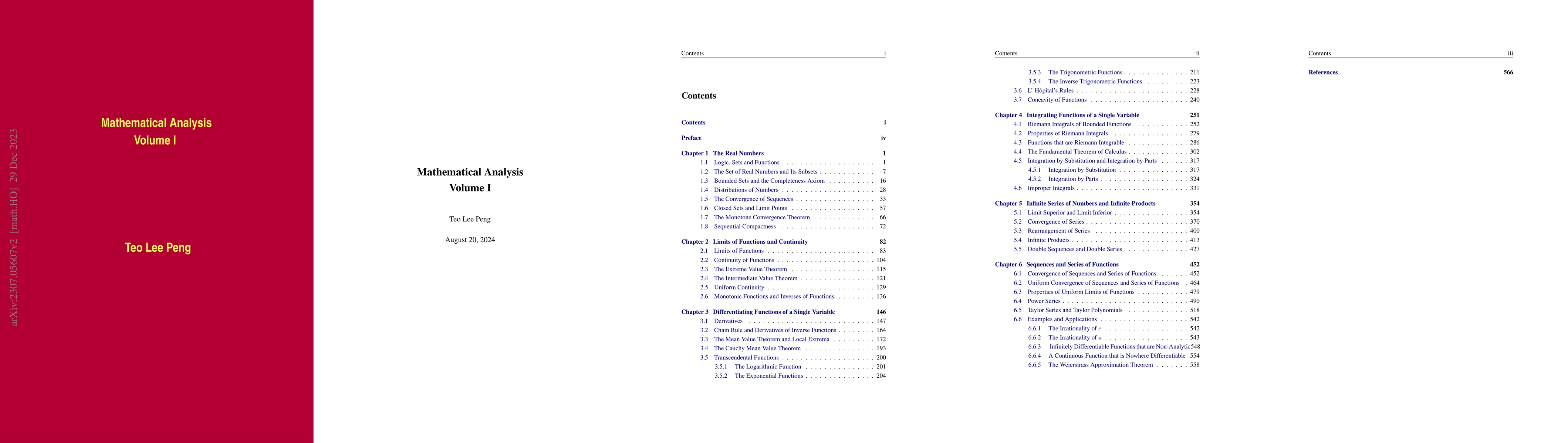 Thumbnail for Mathematical Analysis Volume I