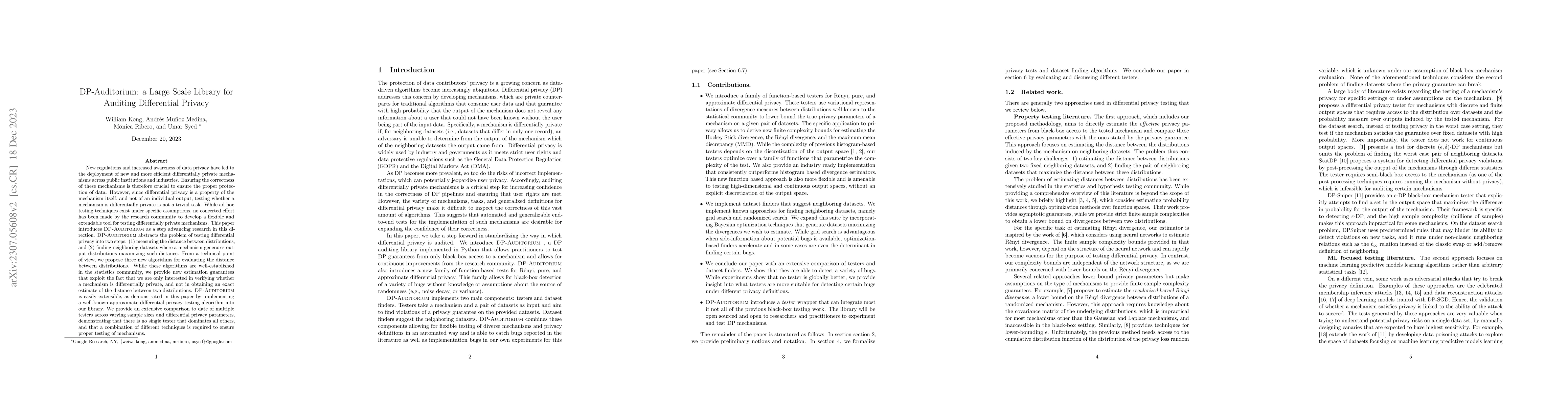 Thumbnail for DP-Auditorium: a Large Scale Library for Auditing Differential Privacy