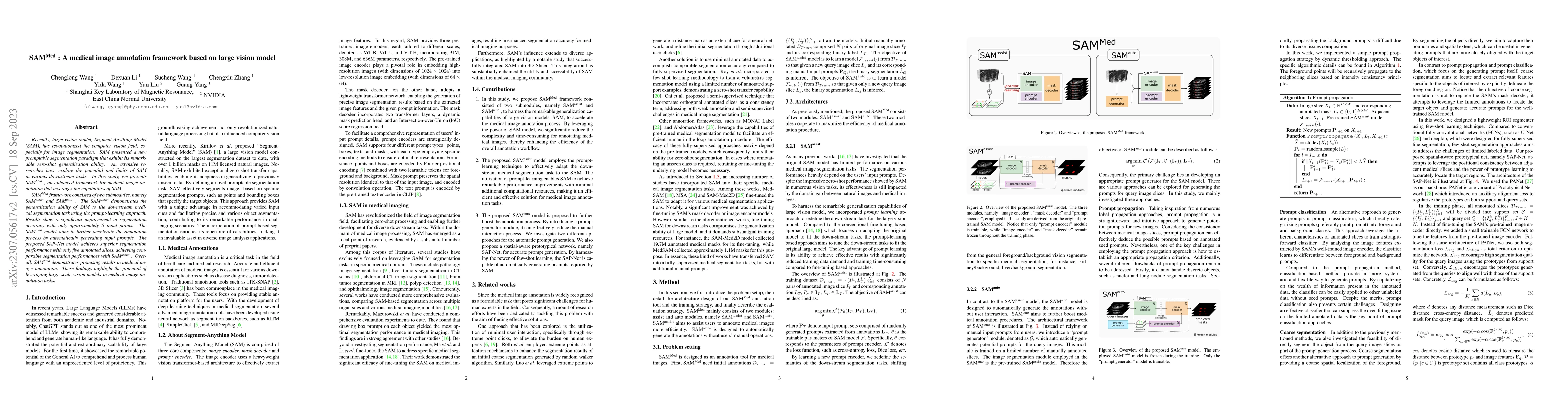 Thumbnail for $\mathrm{SAM^{Med}}$: A medical image annotation framework based on
  large vision model
