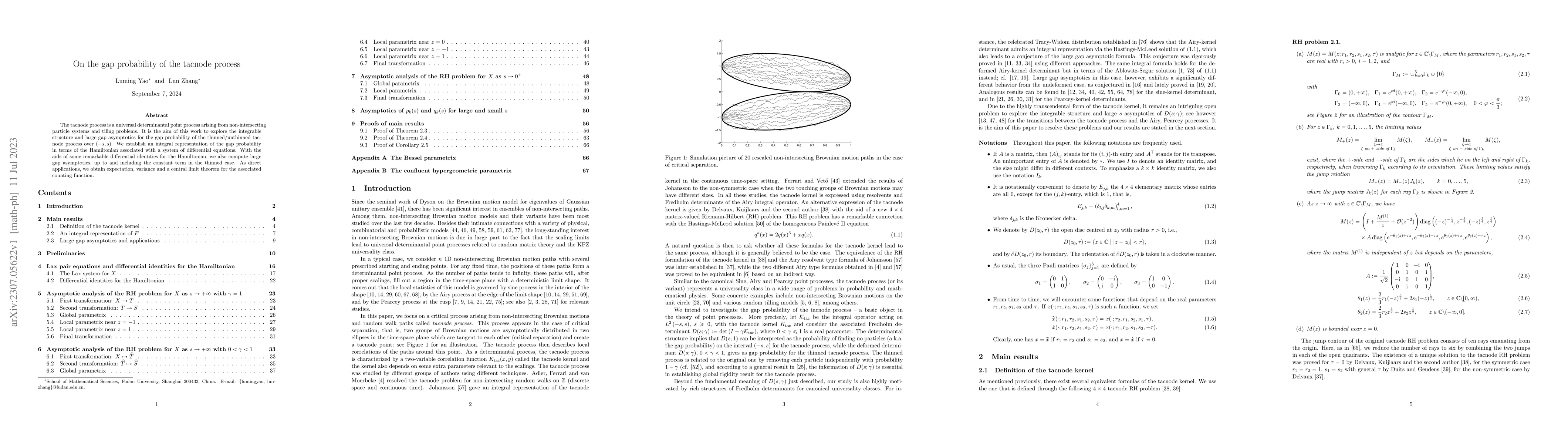 Thumbnail for On the gap probability of the tacnode process