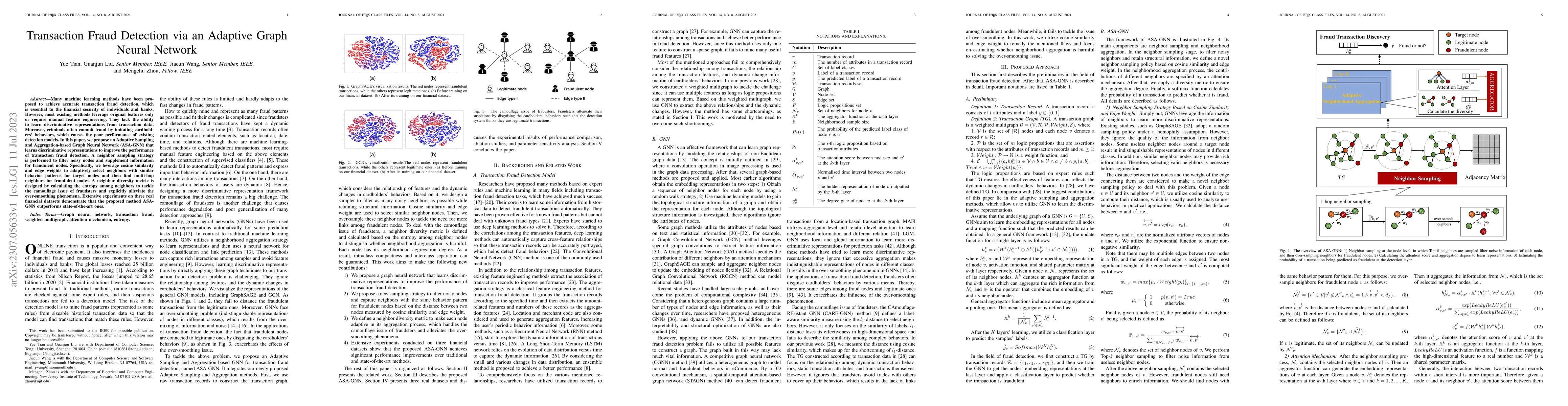 Thumbnail for Transaction Fraud Detection via an Adaptive Graph Neural Network