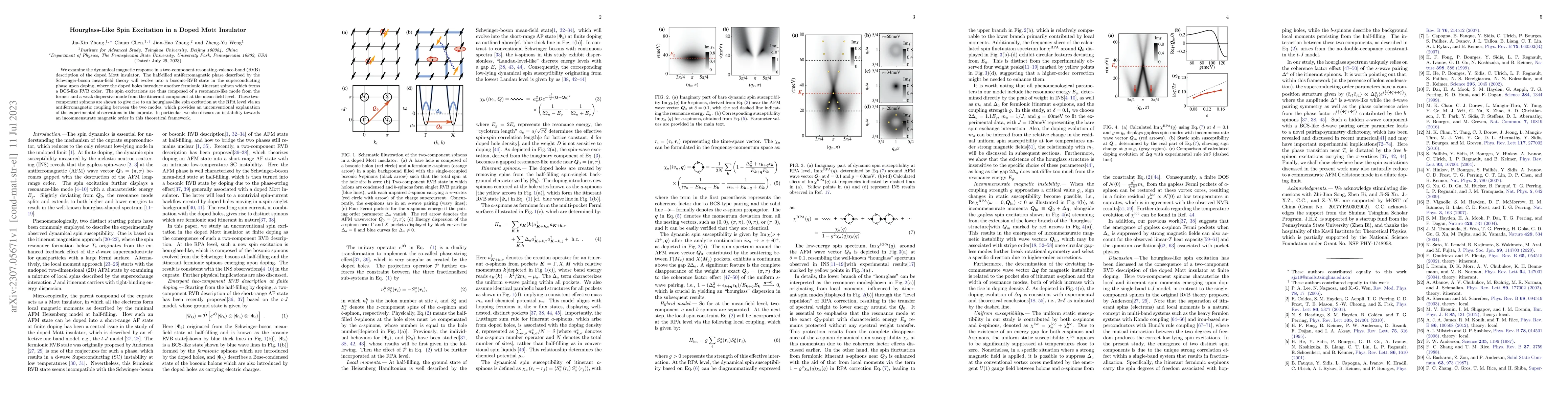 Thumbnail for Hourglass-Like Spin Excitation in a Doped Mott Insulator