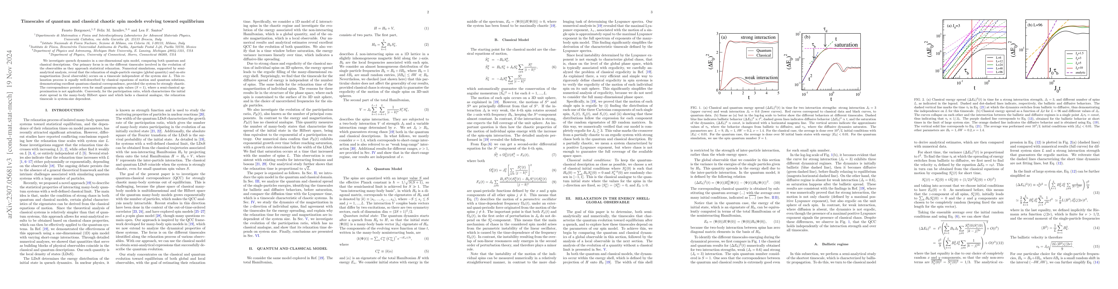 Thumbnail for Timescales of quantum and classical chaotic spin models evolving toward
  equilibrium