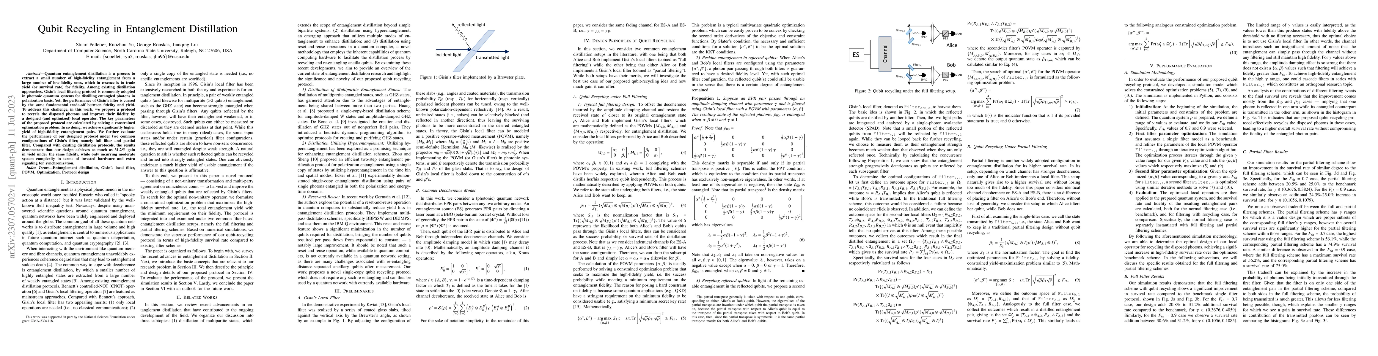 Thumbnail for Qubit Recycling in Entanglement Distillation