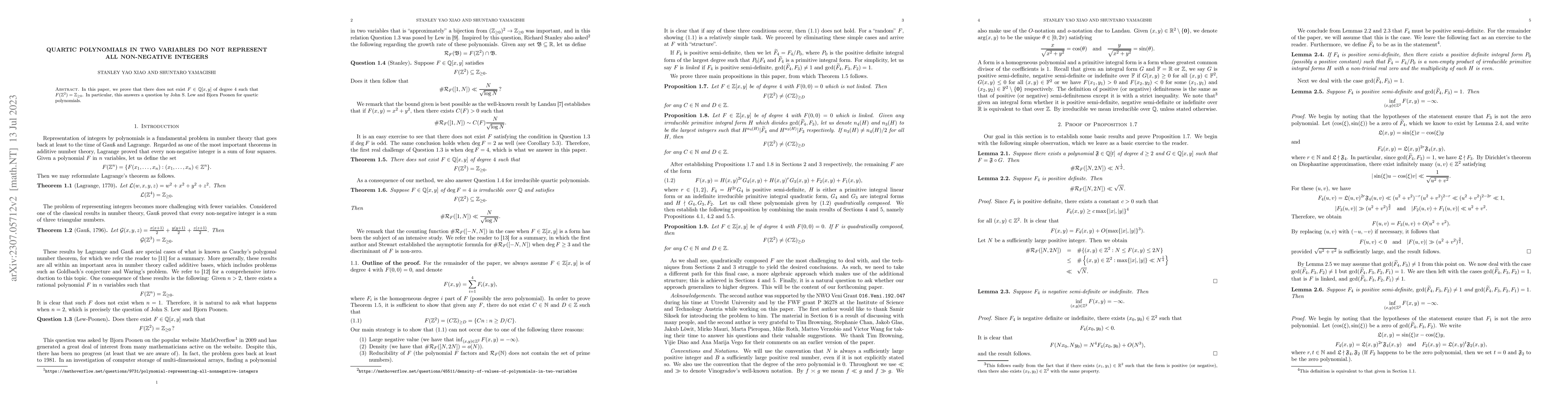 Thumbnail for Quartic polynomials in two variables do not represent all non-negative
  integers