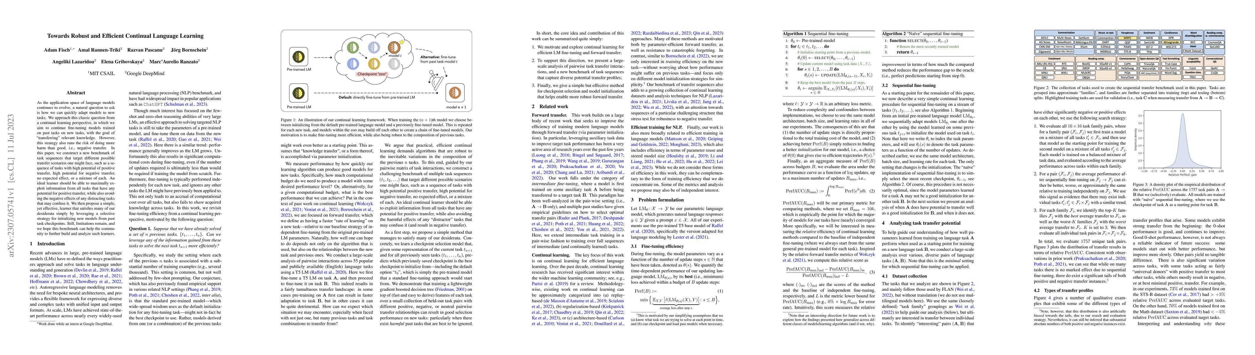 Thumbnail for Towards Robust and Efficient Continual Language Learning