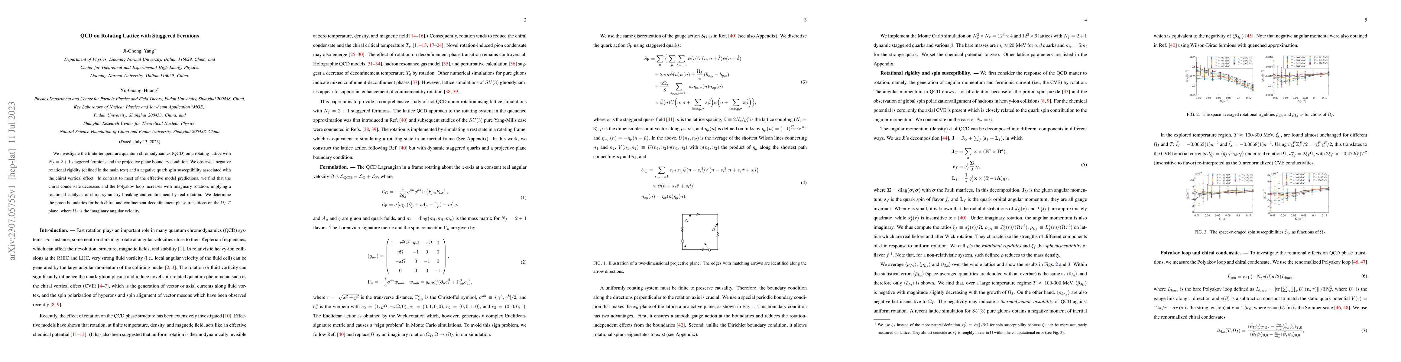 Thumbnail for QCD on Rotating Lattice with Staggered Fermions