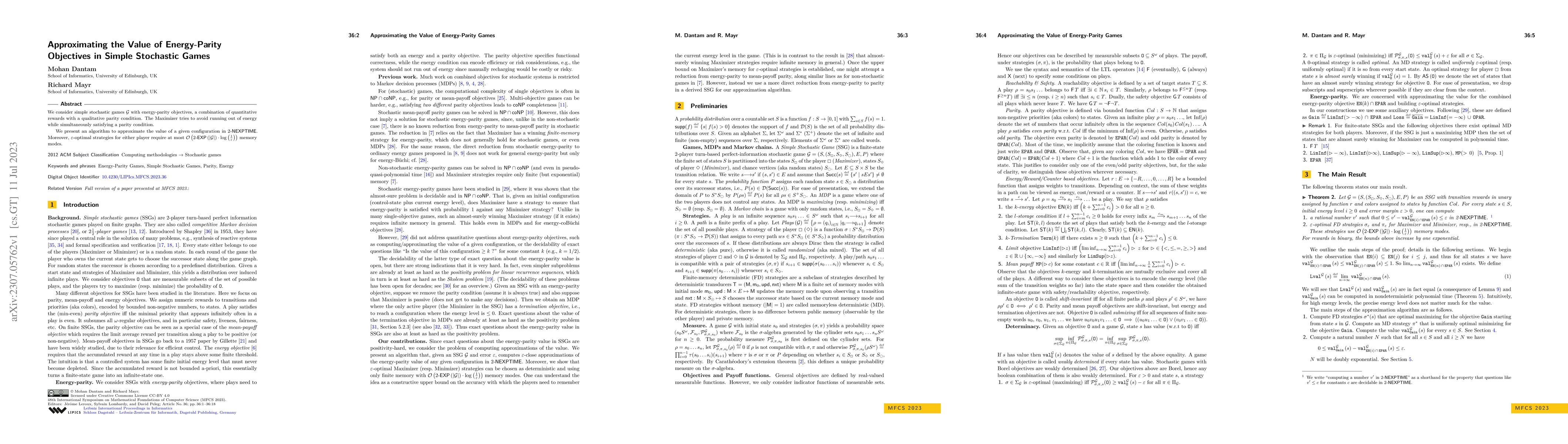 Thumbnail for Approximating the Value of Energy-Parity Objectives in Simple Stochastic
  Games