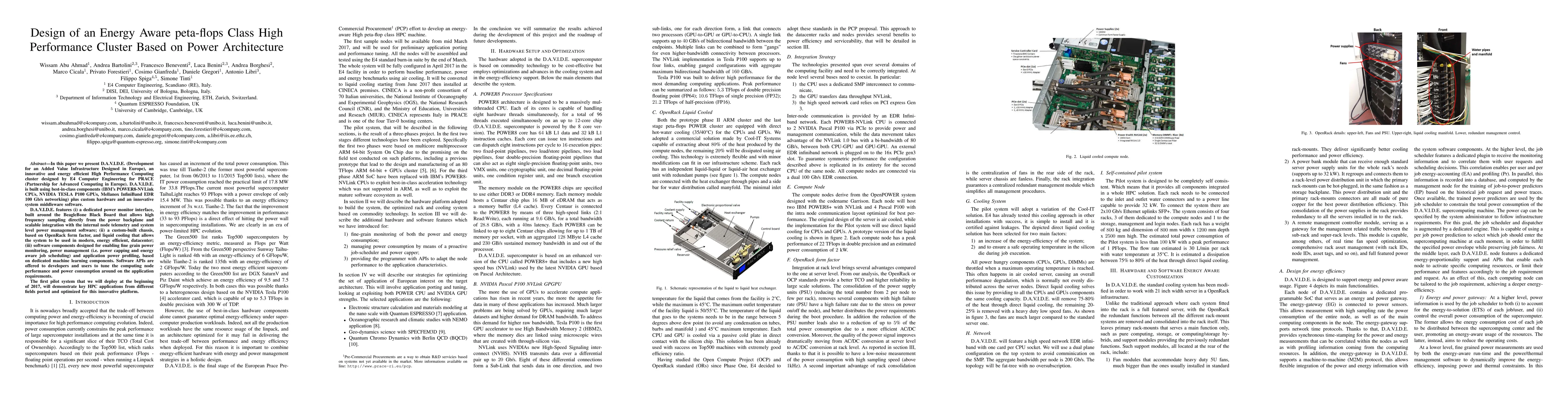 Thumbnail for Design of an energy aware petaflops class high performance cluster based
  on power architecture