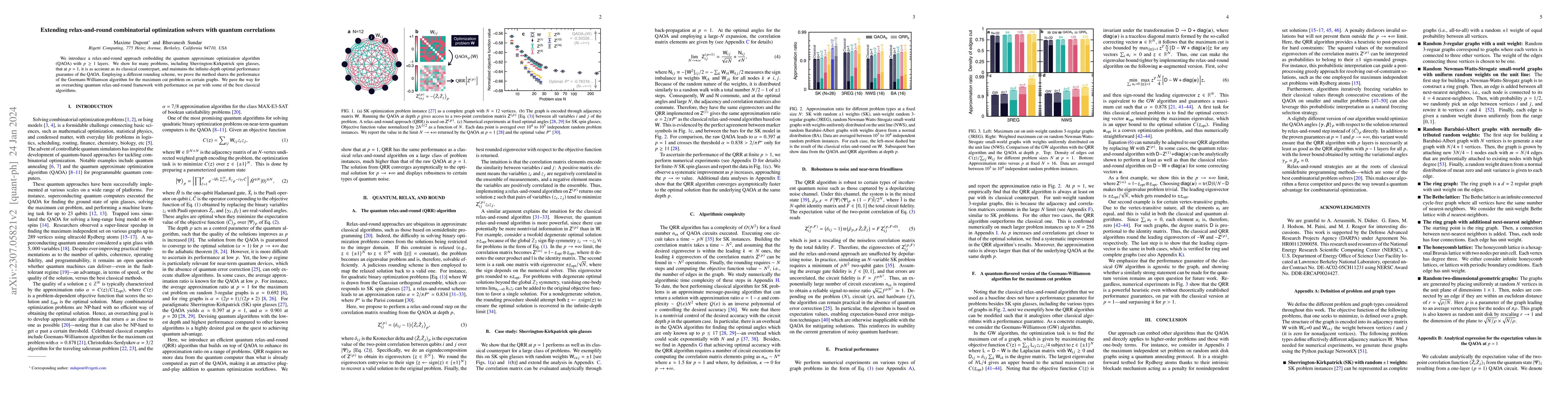 Thumbnail for Extending relax-and-round combinatorial optimization solvers with
  quantum correlations