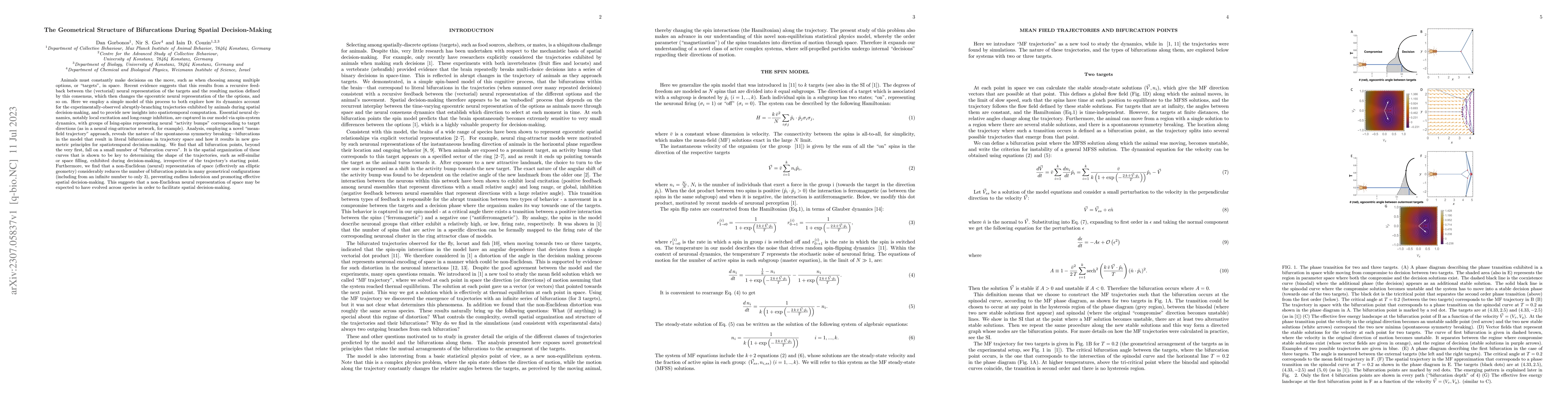 Thumbnail for The Geometrical Structure of Bifurcations During Spatial Decision-Making