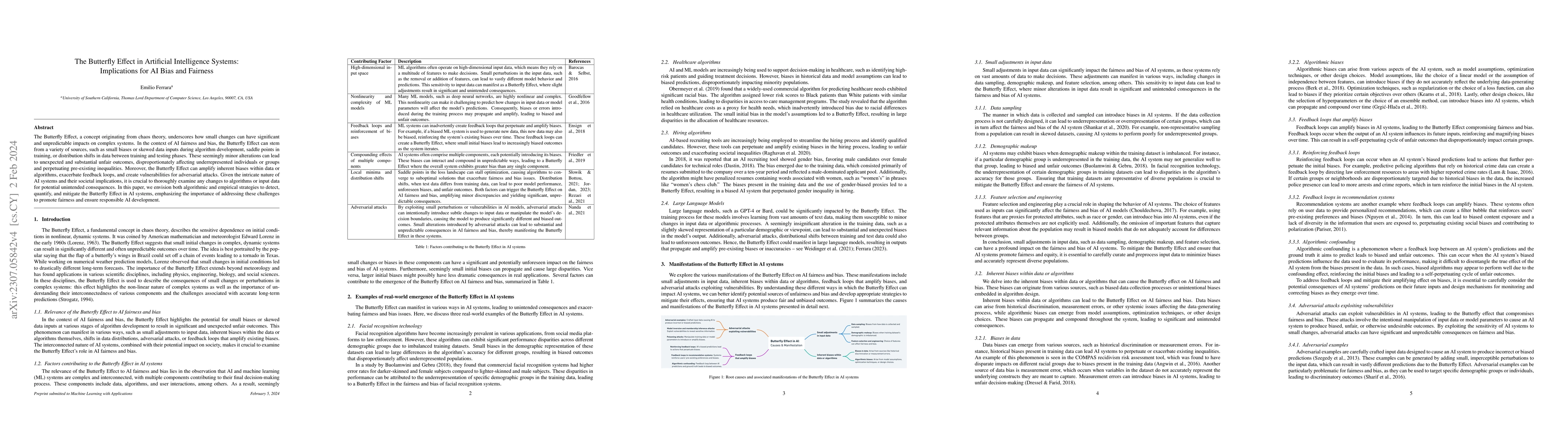 Thumbnail for The Butterfly Effect in Artificial Intelligence Systems: Implications
  for AI Bias and Fairness