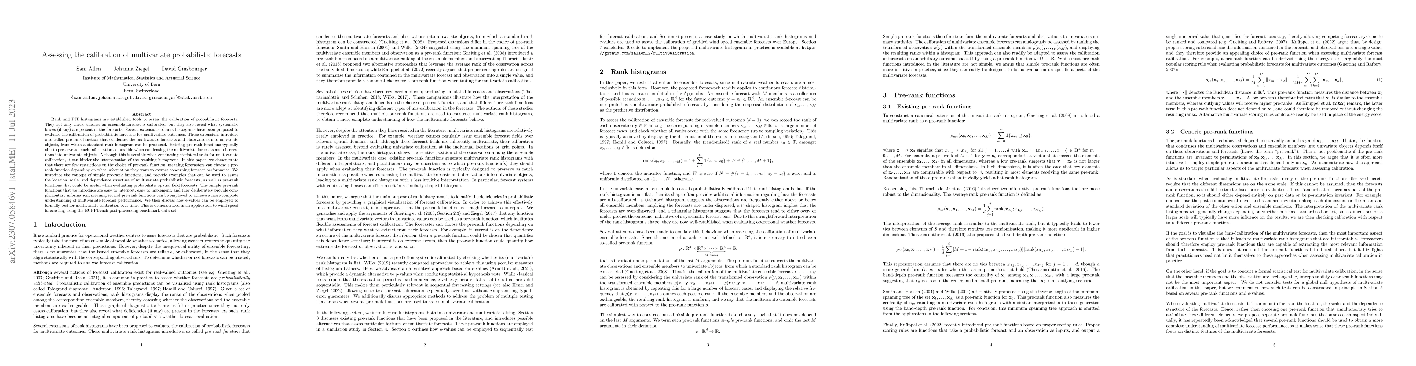 Thumbnail for Assessing the calibration of multivariate probabilistic forecasts