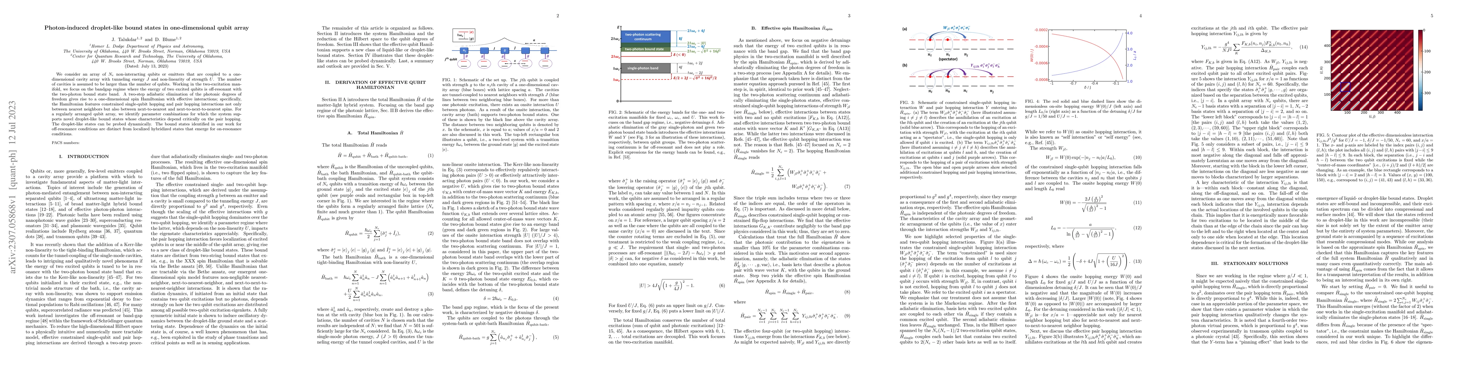 Thumbnail for Photon-induced droplet-like bound states in one-dimensional qubit array