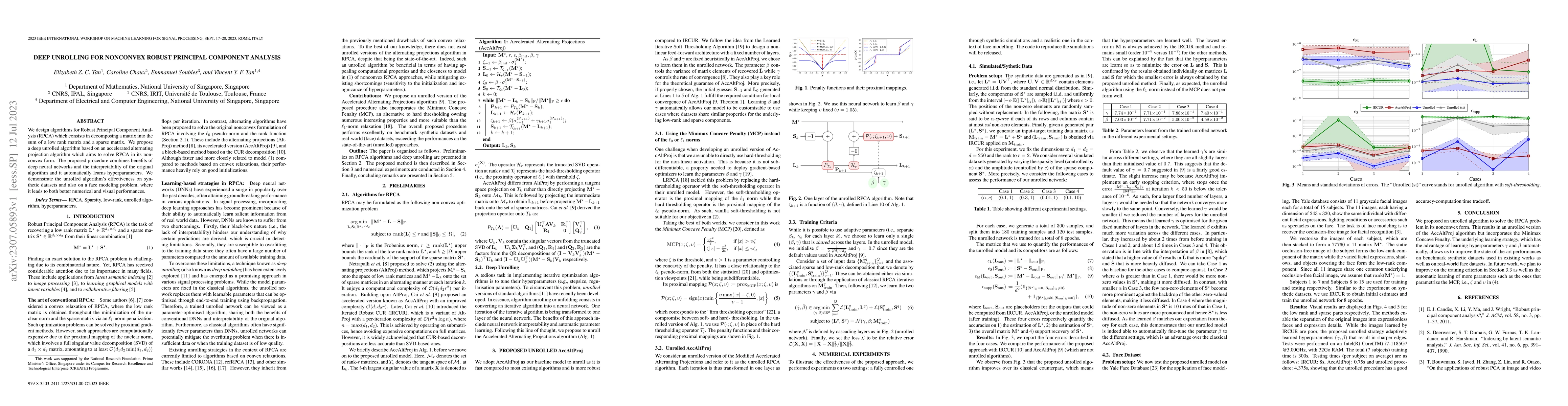 Thumbnail for Deep Unrolling for Nonconvex Robust Principal Component Analysis