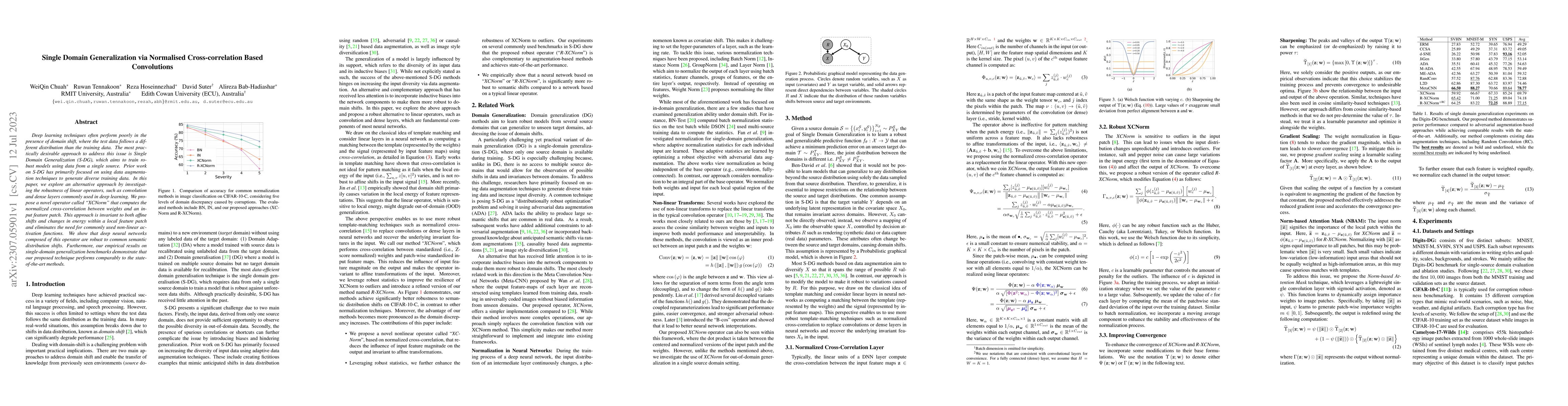 Thumbnail for Single Domain Generalization via Normalised Cross-correlation Based
  Convolutions