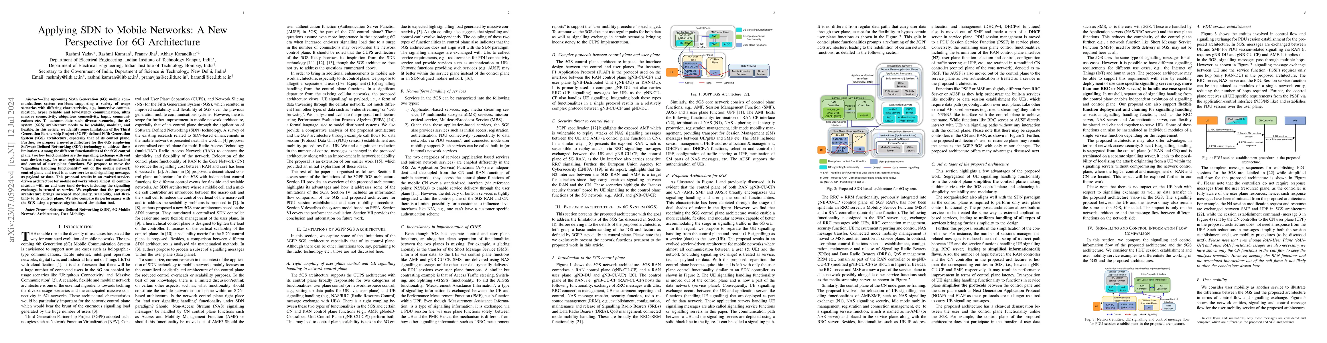 Thumbnail for Applying SDN to Mobile Networks: A New Perspective for 6G Architecture