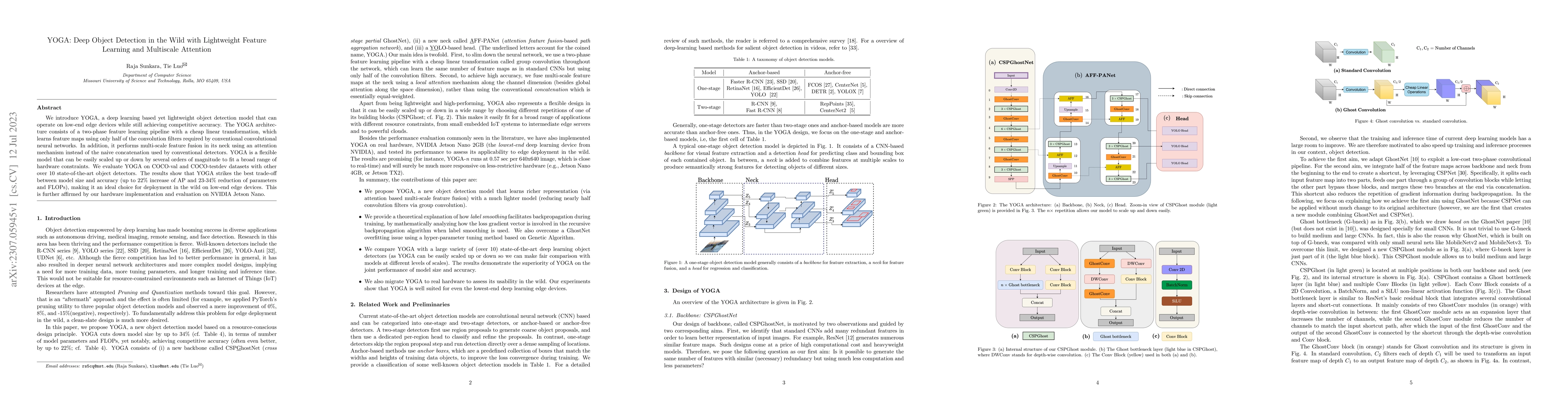 Thumbnail for YOGA: Deep Object Detection in the Wild with Lightweight Feature
  Learning and Multiscale Attention