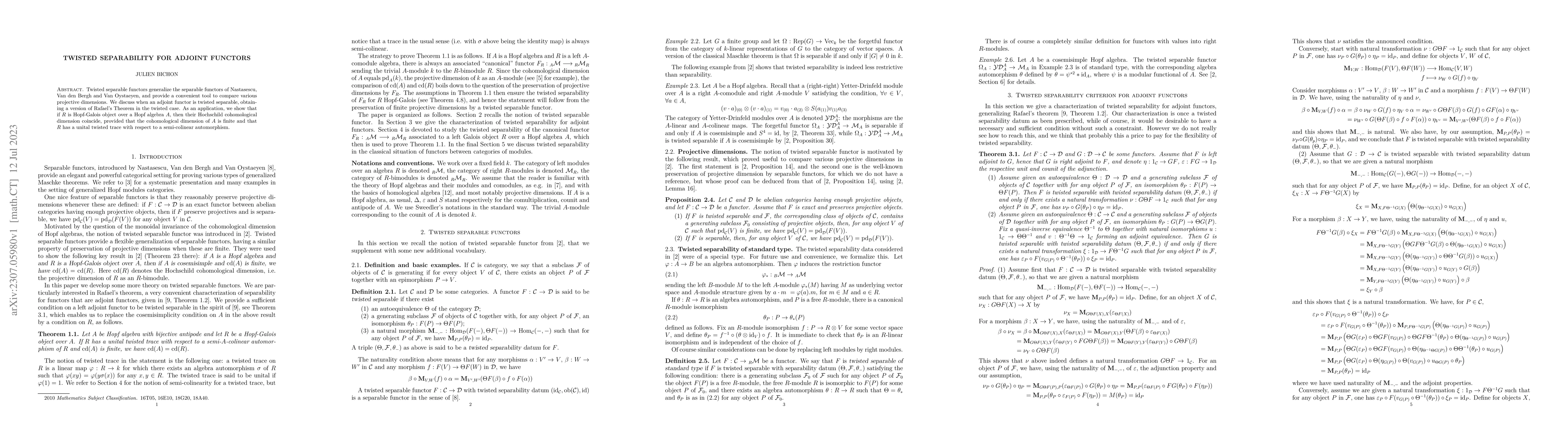 Thumbnail for Twisted separability for adjoint functors
