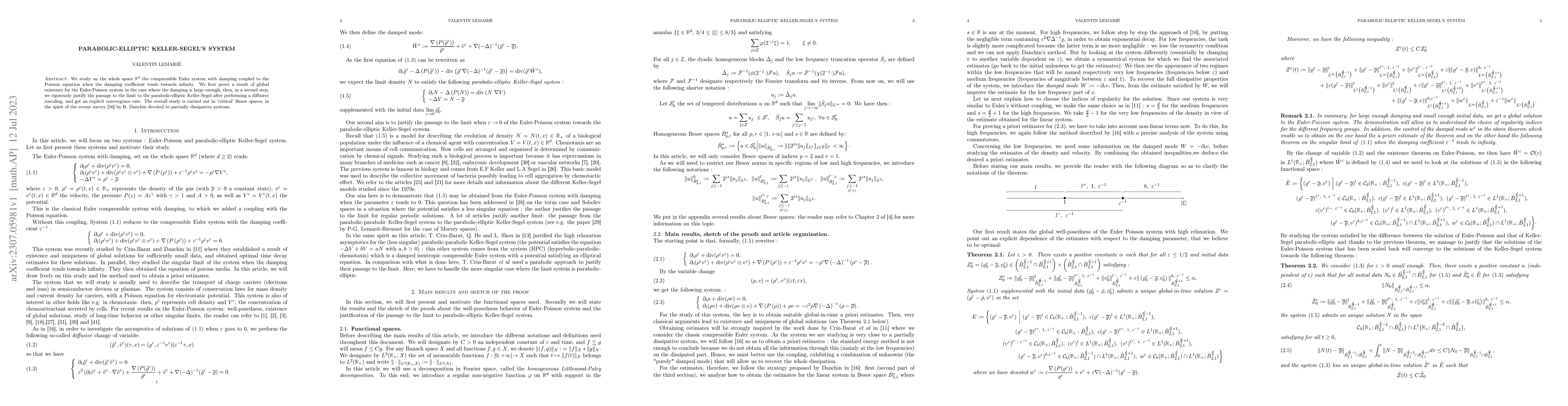 Thumbnail for Parabolic-elliptic Keller-Segel's system