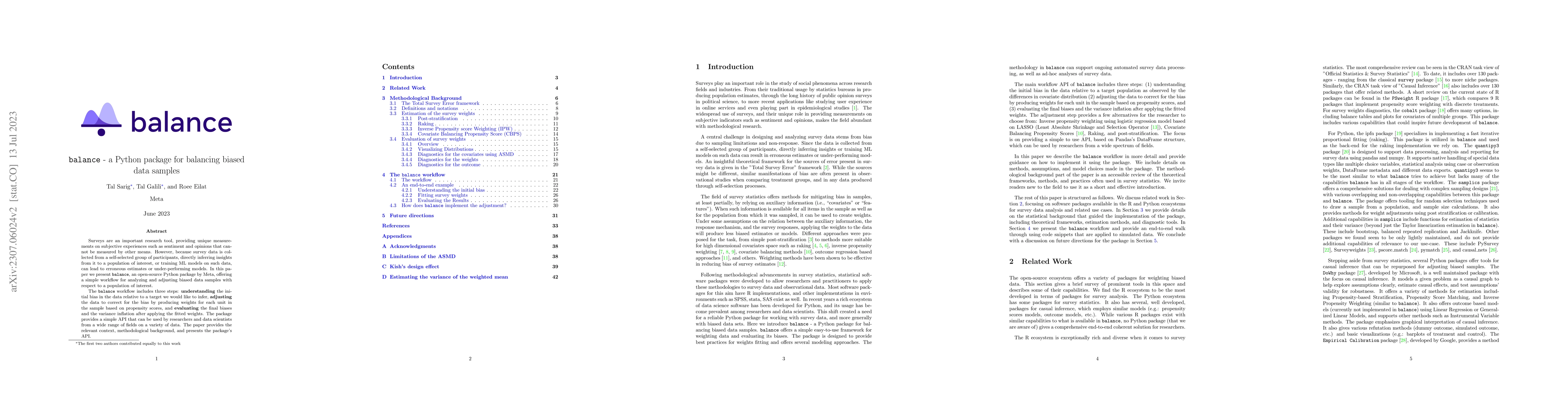 Thumbnail for balance -- a Python package for balancing biased data samples