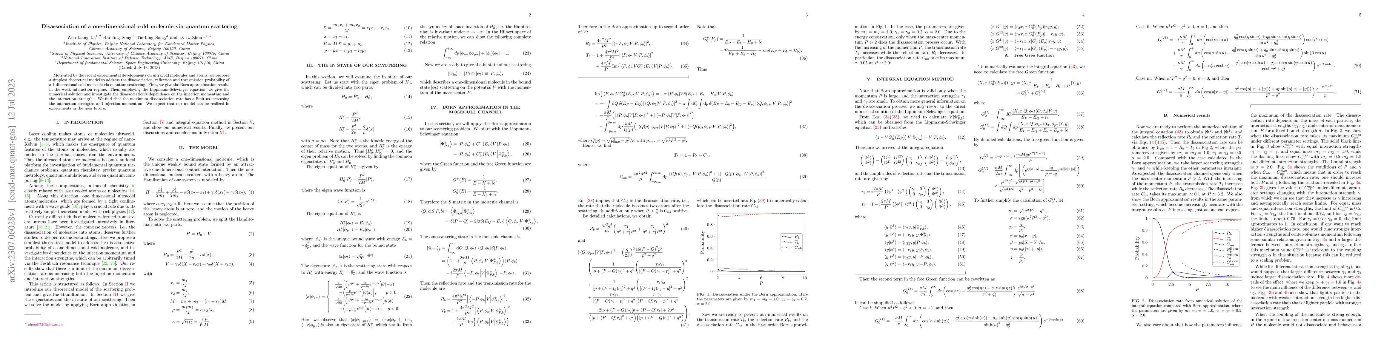Thumbnail for Disassociation of a one-dimensional cold molecule via quantum scattering