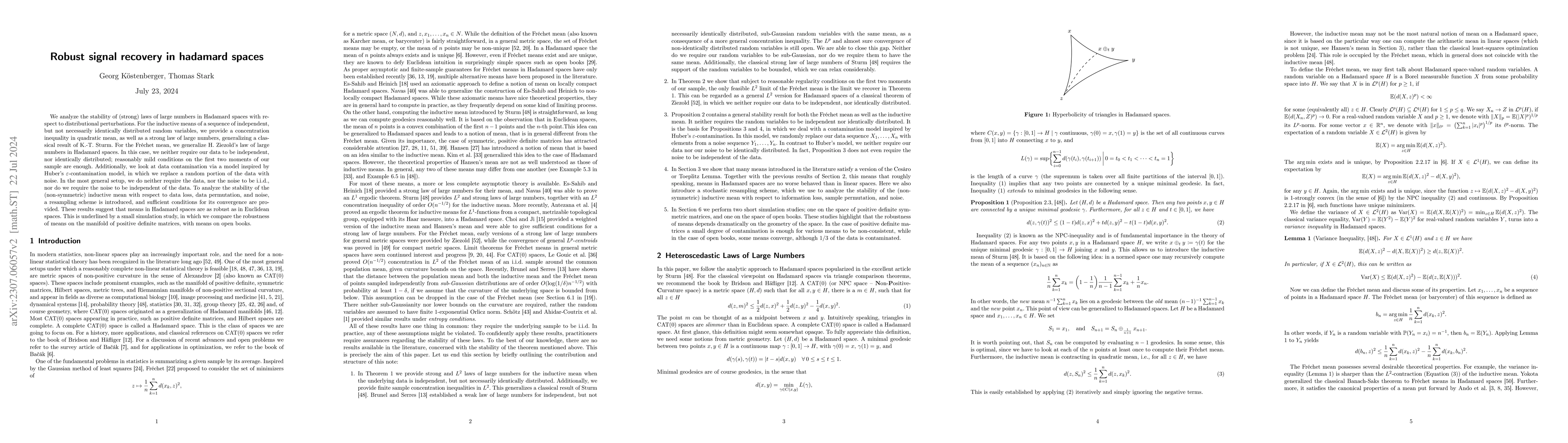Thumbnail for Robust Signal Recovery in Hadamard Spaces