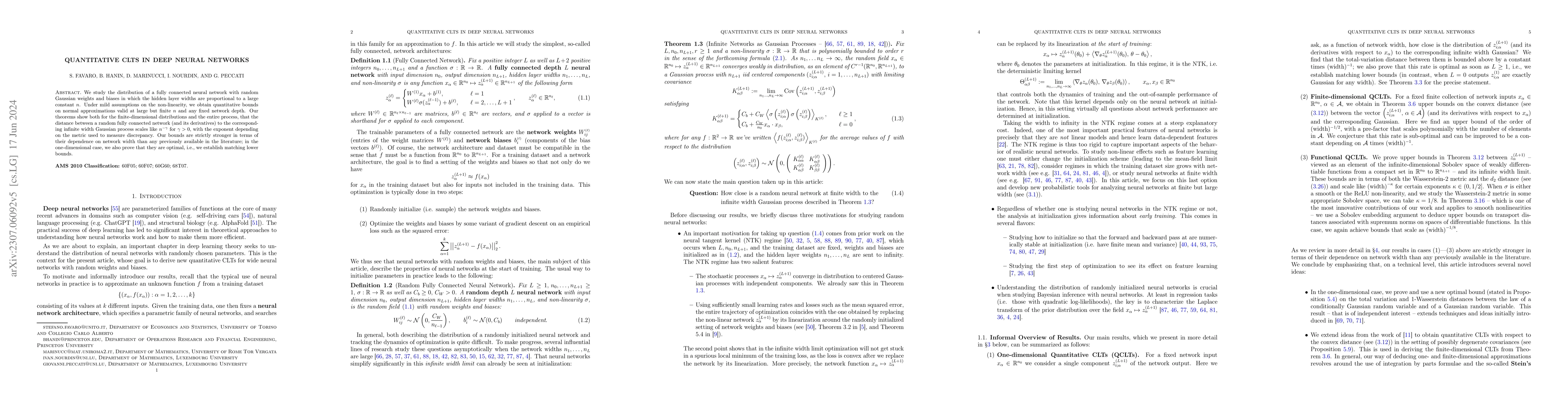 Thumbnail for Quantitative CLTs in Deep Neural Networks