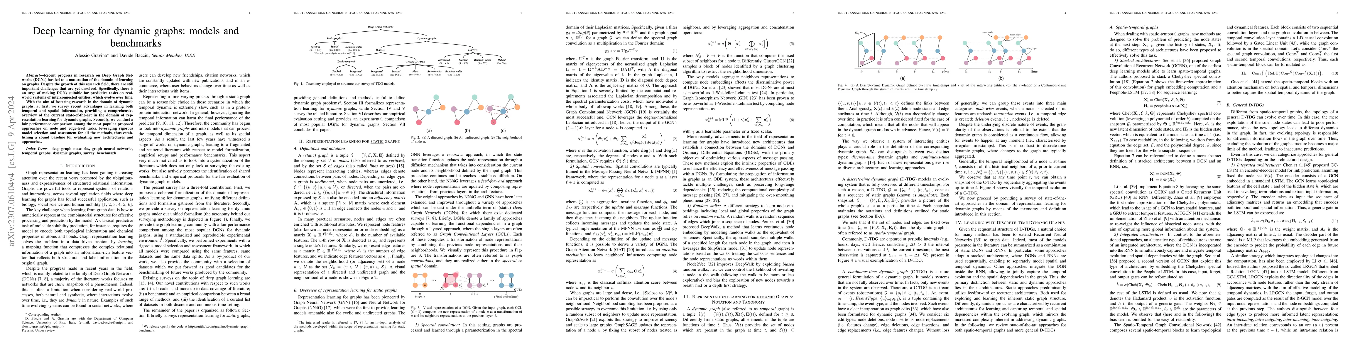 Thumbnail for Deep learning for dynamic graphs: models and benchmarks