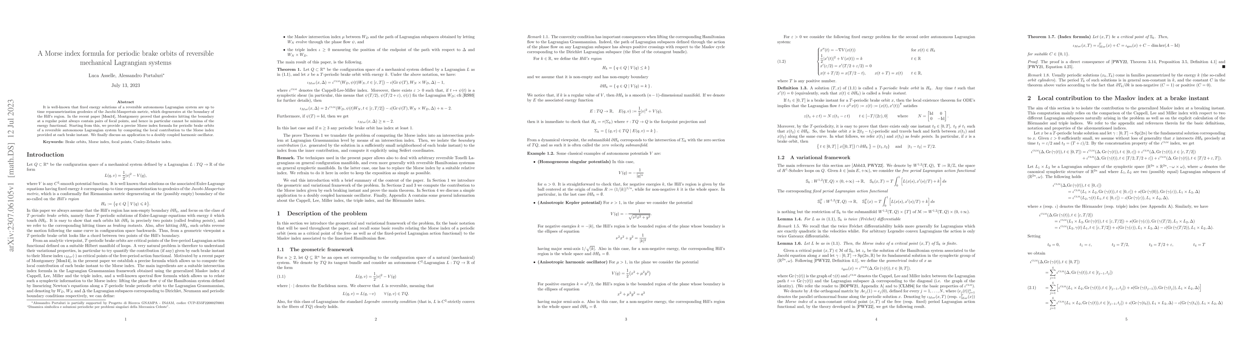 Thumbnail for A Morse index formula for periodic brake orbits of reversible mechanical
  Lagrangian systems