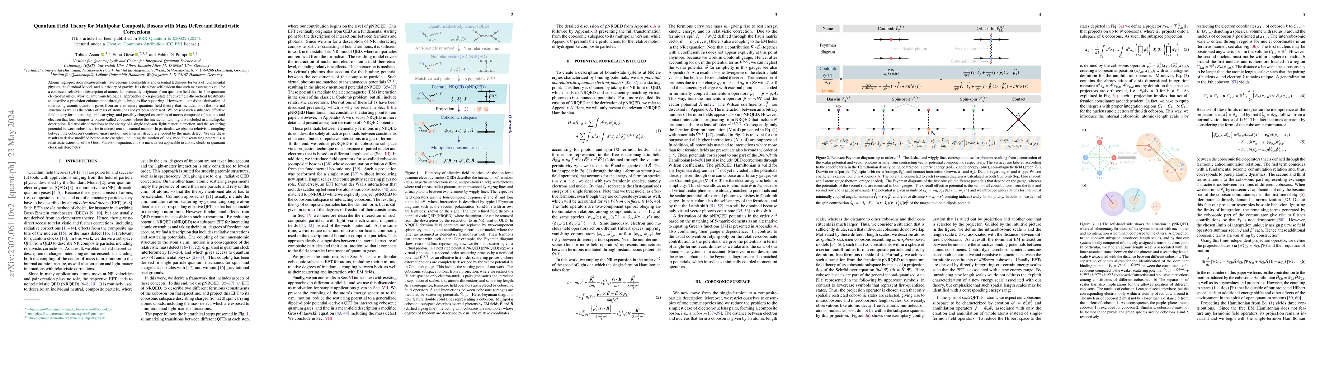 Thumbnail for Quantum field theory for multipolar composite bosons with mass defect
  and relativistic corrections
