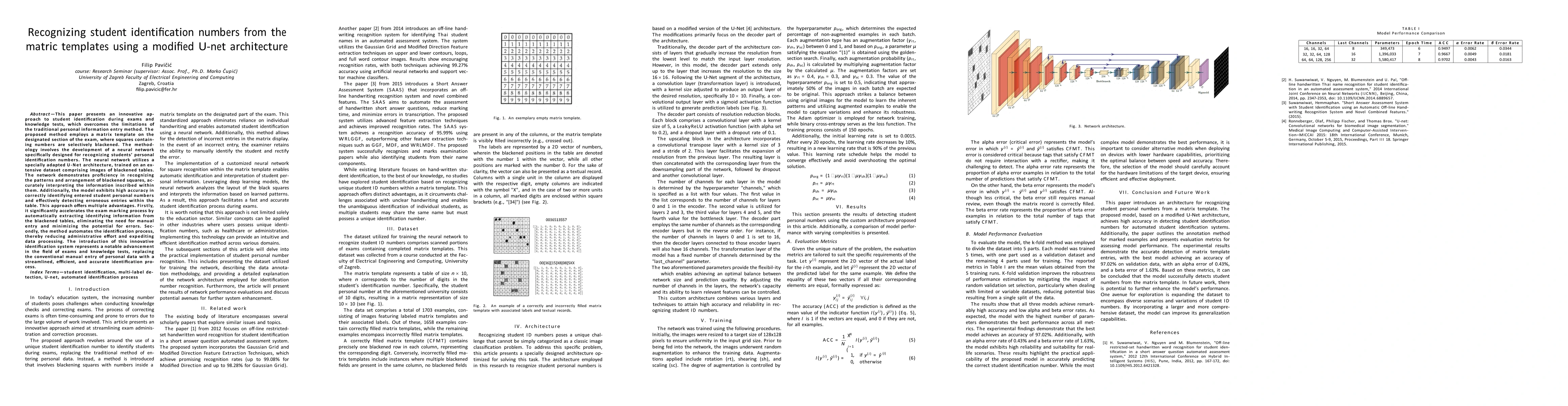 Thumbnail for Recognizing student identification numbers from the matrix templates
  using a modified U-net architecture