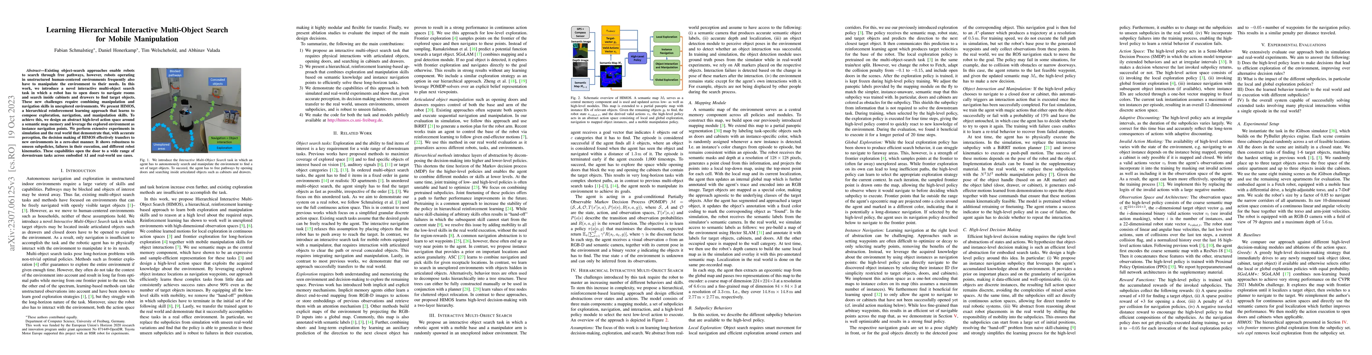 Thumbnail for Learning Hierarchical Interactive Multi-Object Search for Mobile
  Manipulation
