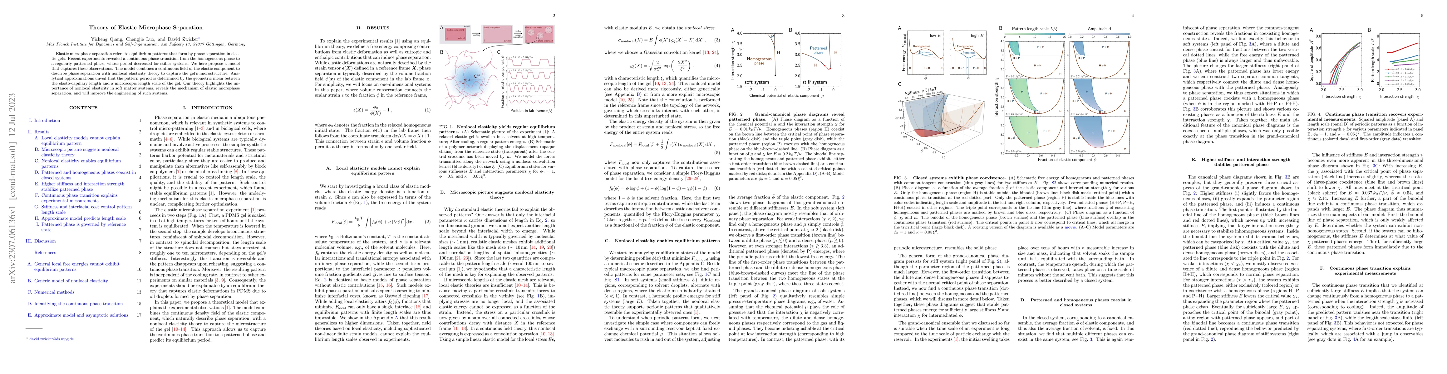 Thumbnail for Theory of Elastic Microphase Separation