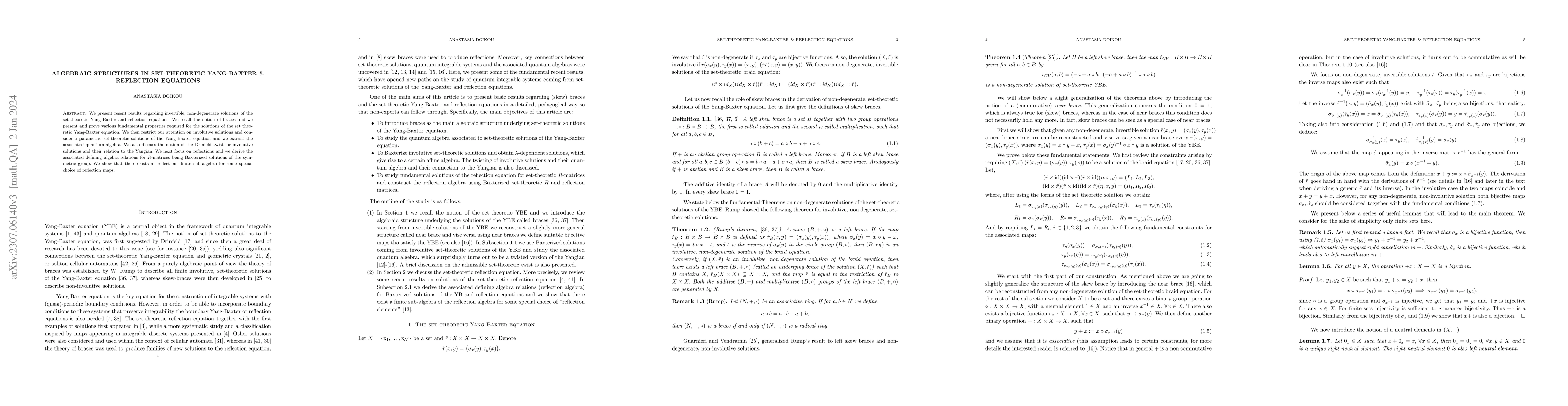 Thumbnail for Algebraic structures in set-theoretic Yang-Baxter & reflection equations