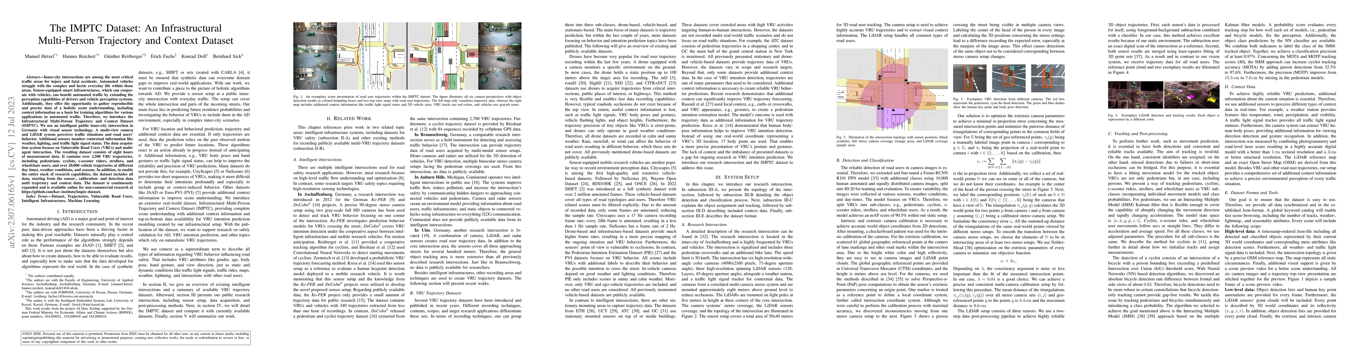 Thumbnail for The IMPTC Dataset: An Infrastructural Multi-Person Trajectory and
  Context Dataset