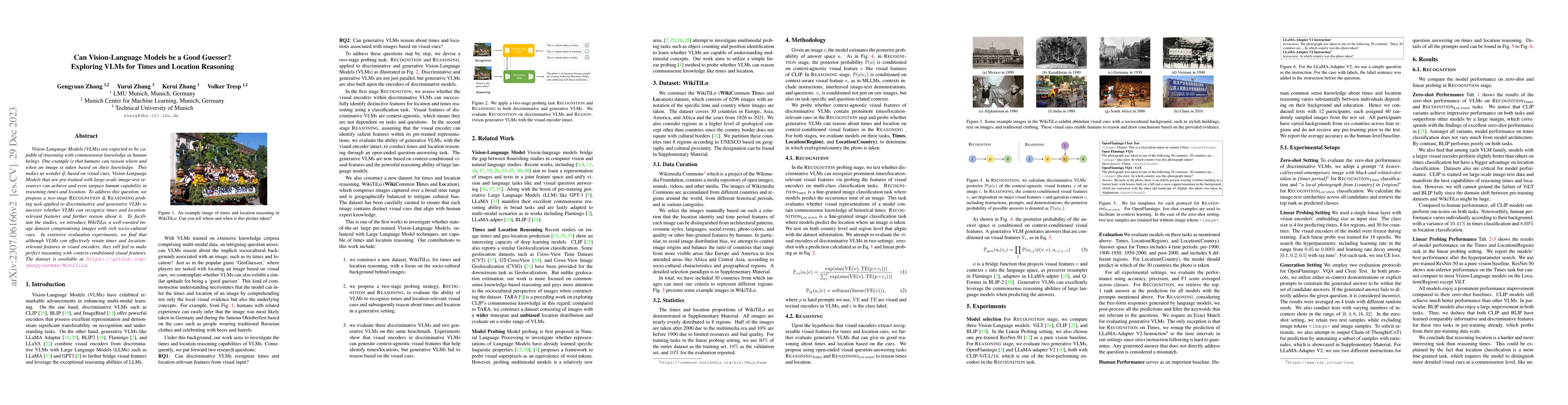 Thumbnail for Can Vision-Language Models be a Good Guesser? Exploring VLMs for Times
  and Location Reasoning