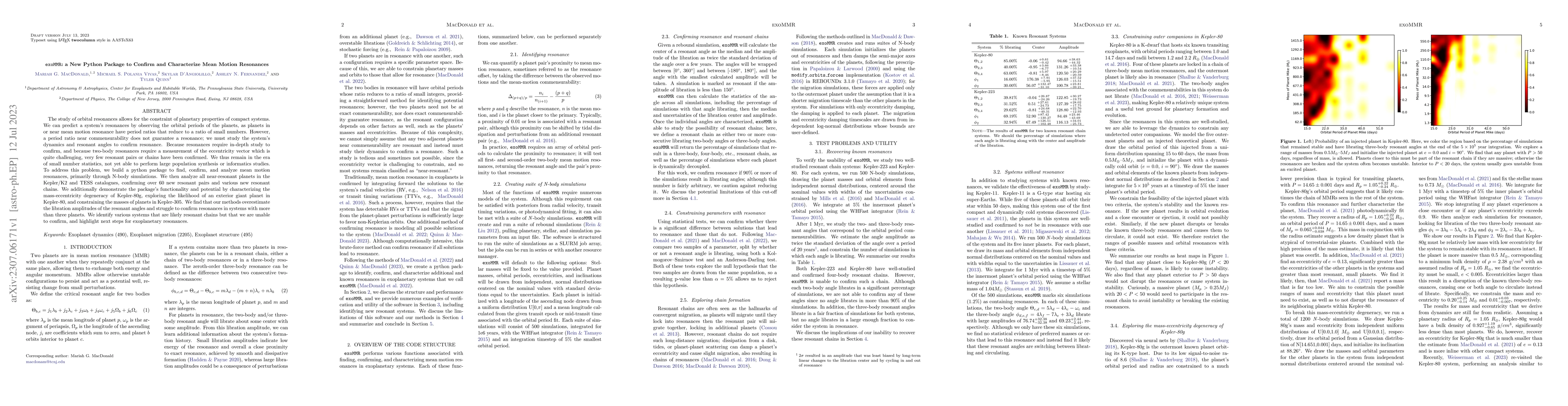Thumbnail for exoMMR: a New Python Package to Confirm and Characterize Mean Motion
  Resonances