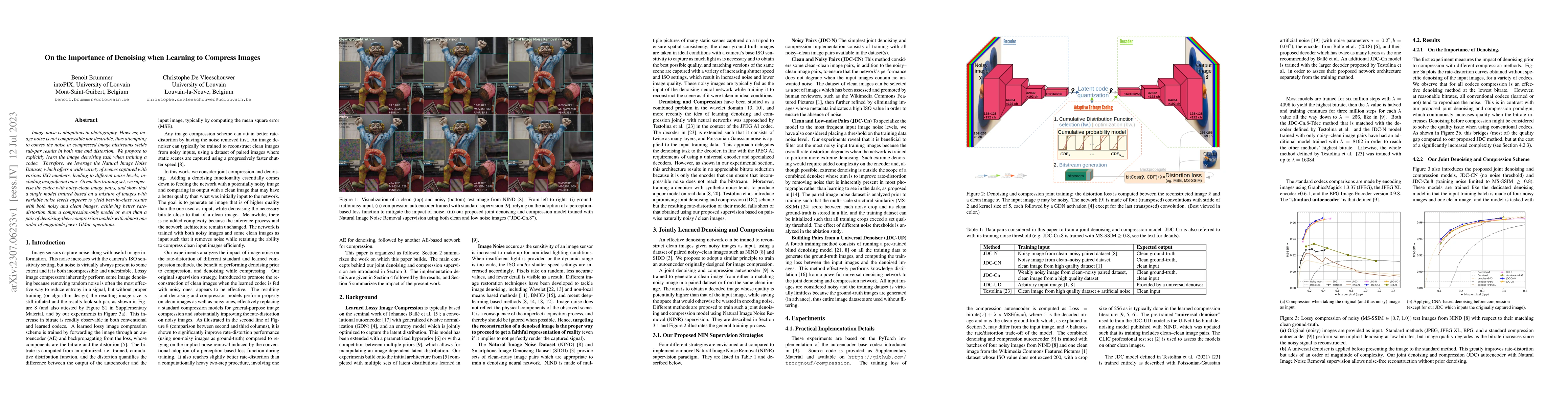 Thumbnail for On the Importance of Denoising when Learning to Compress Images