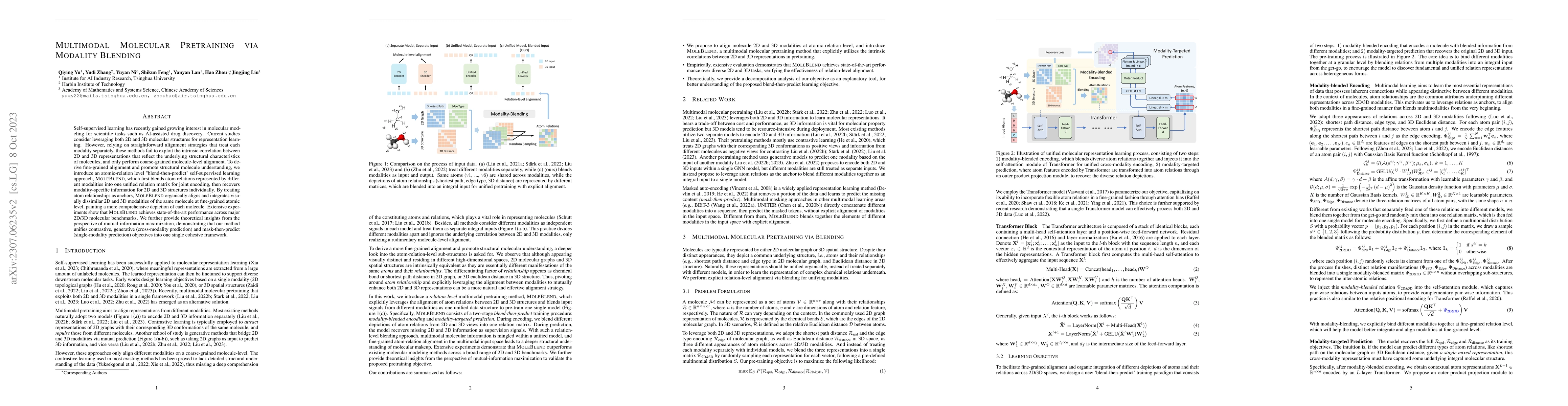 Thumbnail for Multimodal Molecular Pretraining via Modality Blending