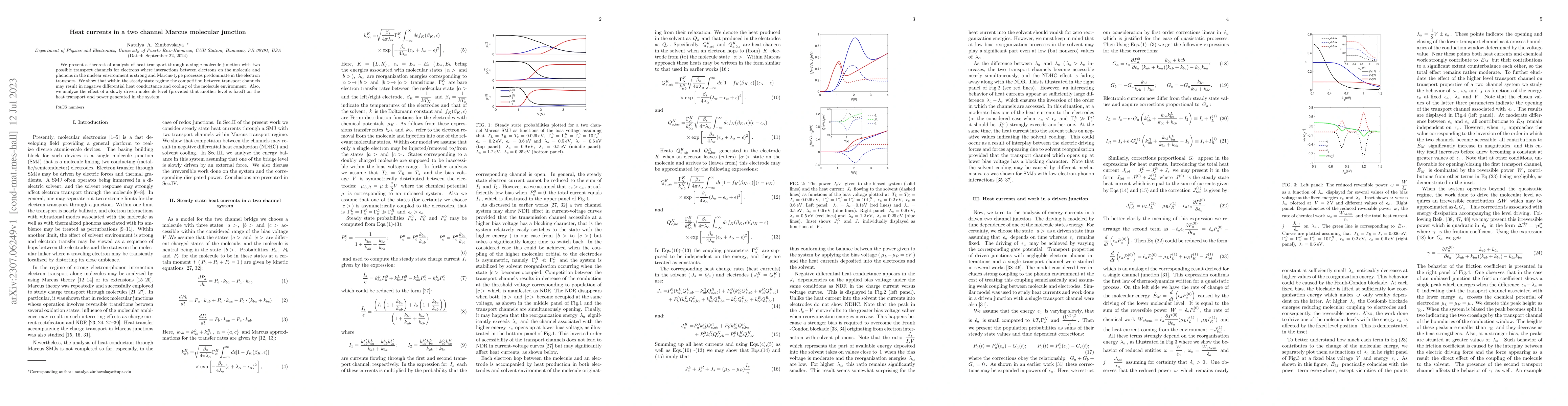 Thumbnail for Heat currents in a two channel Marcus molecular junction