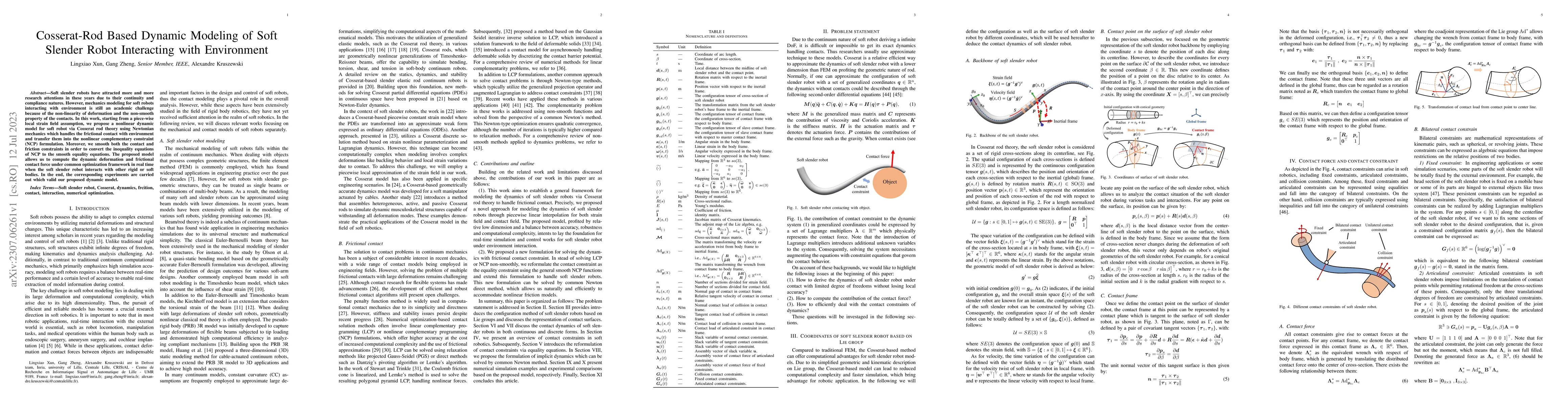 Thumbnail for Cosserat-Rod Based Dynamic Modeling of Soft Slender Robot Interacting
  with Environment