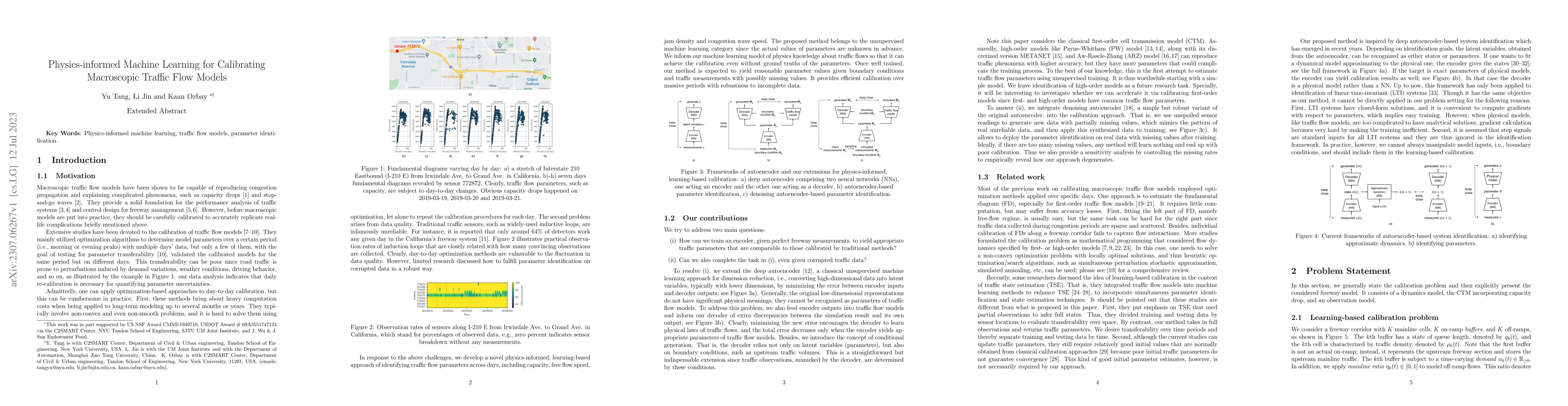 Thumbnail for Physics-informed Machine Learning for Calibrating Macroscopic Traffic
  Flow Models