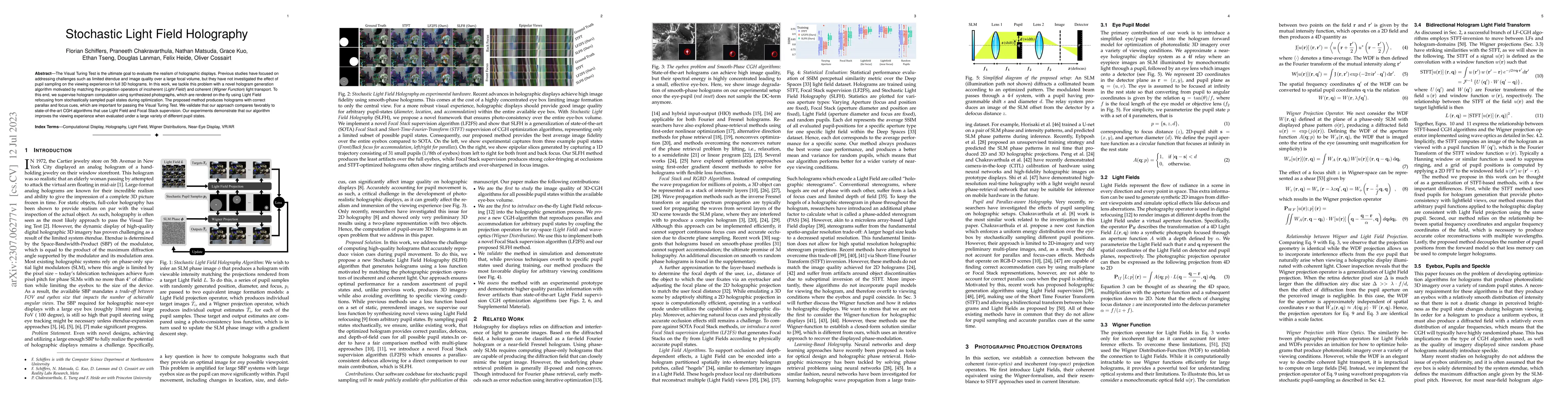 Thumbnail for Stochastic Light Field Holography